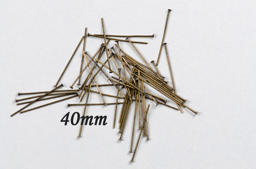 Ketlovací nýt 40mm - starozlatá 50ks