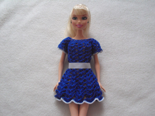 Šatičky pro Barbie - modrobílé — foto 1