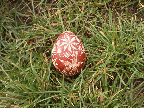 Škrábané slepičí vajíčko — foto 1
