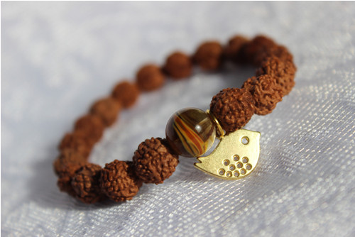 NAMASTE ॐ Rudraksha náramek & Jaspis — foto 1