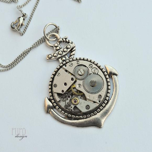 Steampunkový Náhrdelník - Kotva