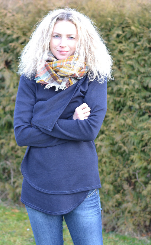Modrý svetr-přehoz — foto 1