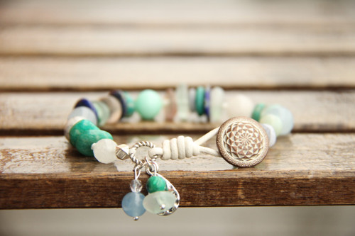 Bohemian náramok aqua — foto 1