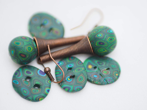 Náušnice s knoflíčky FIMO — foto 1