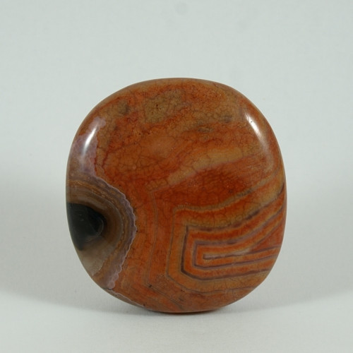 Achát ohnivý – leštěná placička 44 mm