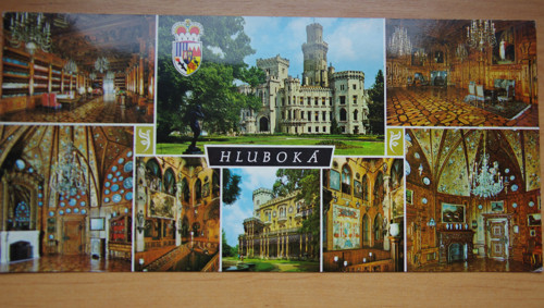 Hluboká, panoramatická pohlednice