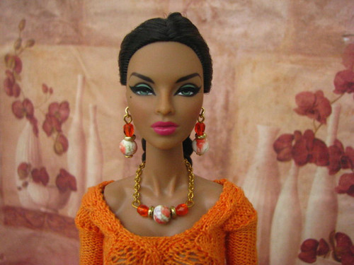 Šperky pro Barbie - oranžová sada — foto 1