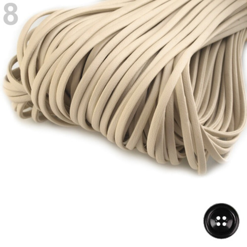 Šňůra plochá 1x2,5 mm (1m) - ecru