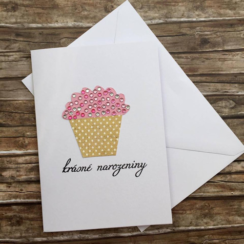 Narozeninové přání s cupcakem — foto 1