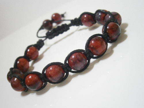 Náramek - macramé/shamballa — foto 1