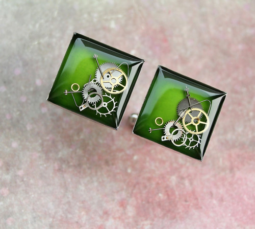 Manžetové knoflíčky /green/ — foto 1