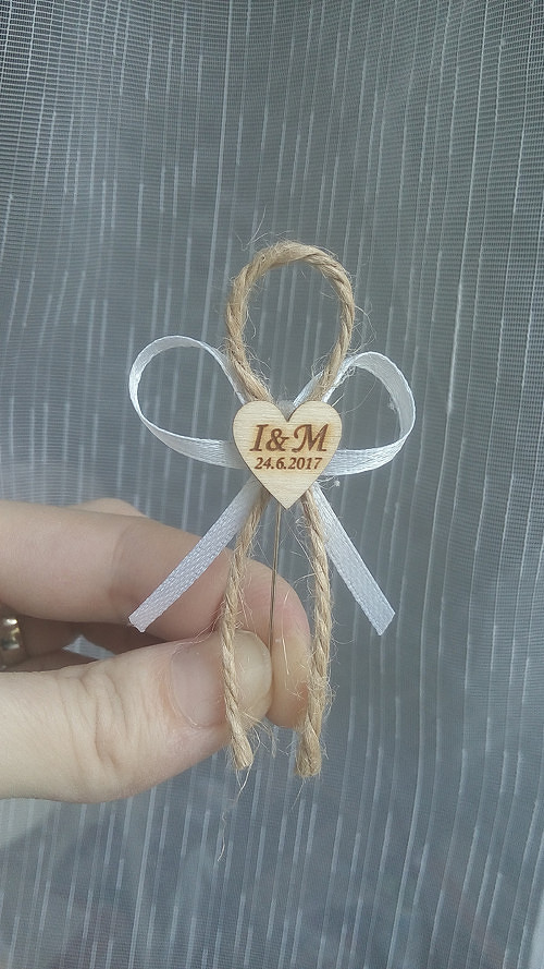 Vývazek s monogramy - stuha na přání — foto 1