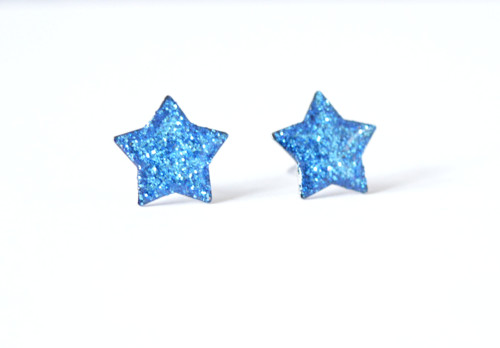 Hvězdičky Blue apatite chirurgická ocel — foto 1
