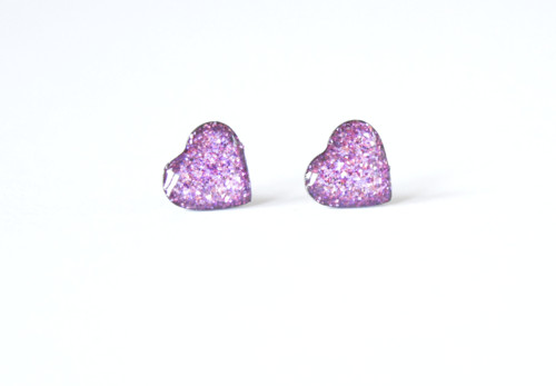 Srdíčka Amethyst chirurgická ocel — foto 1