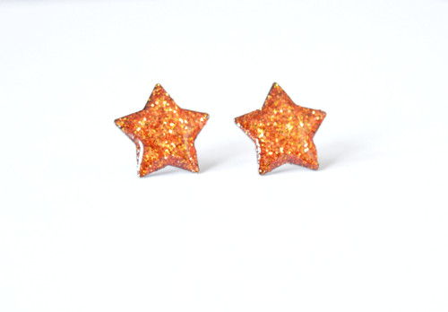 Hvězdičky Fire opal chirurgická ocel — foto 1