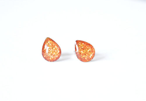 Kapičky Fire opal chirurgická ocel — foto 1