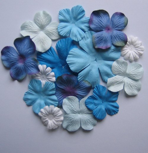 Blues - Paper Flowers - scrapbook — foto 1