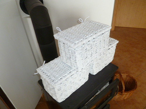 Kazeta s víkem - 3 ks, bílé — foto 1