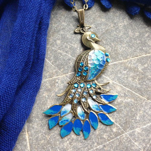 Modro-bílý páv — foto 1