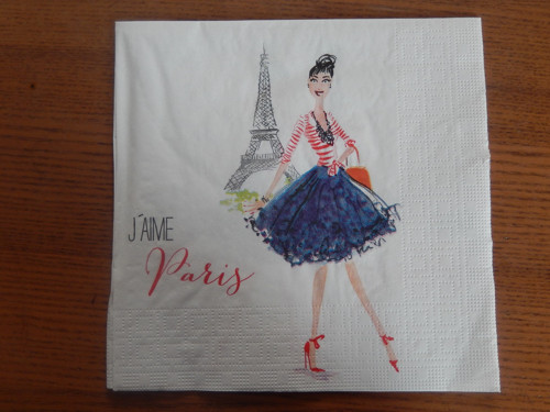 Ubrousek na decoupage - j aime Paris