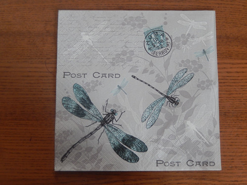 Ubrousek na decoupage - vážky