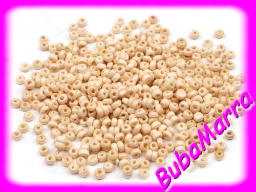 ~400ks 1+1 zdarma dřevěné korálky ~2x3mm~ s bambus