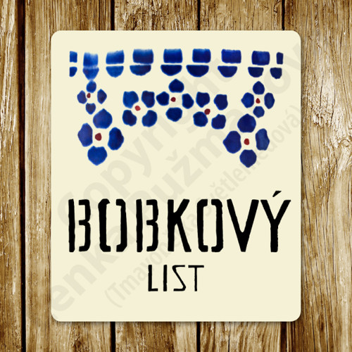 Bobkový list - samolepka na nádobu