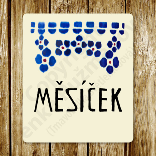 Měsíček - samolepka na nádobu