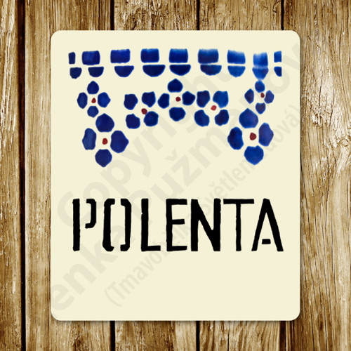 Polenta - samolepka na nádobu