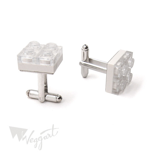 Manžetové knoflíčky Lego White