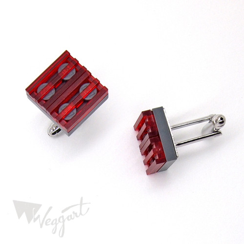 Manžetové knoflíčky Lego Red Bars