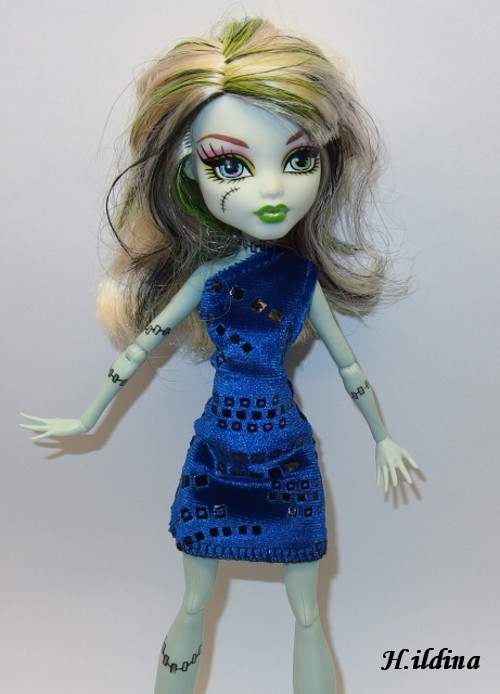 Modré šatičky pro panenky Monster High — foto 1