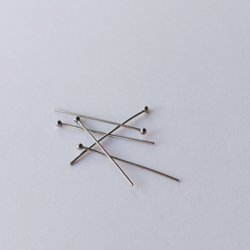 Ketlovací nýty s kuličkou 3 cm - NEREZ (10ks)