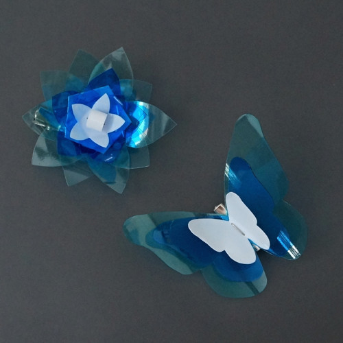 Sada 2 broží Papilio + Nelumbo frigeo