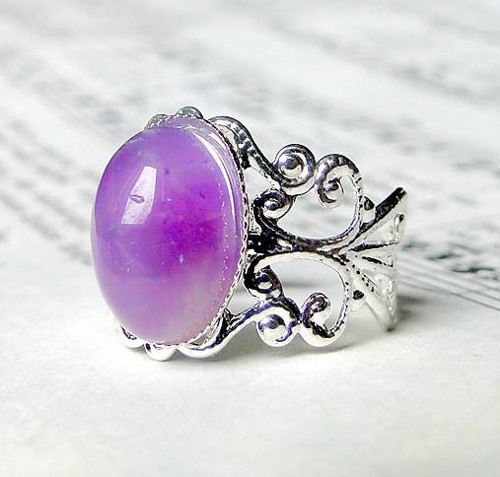 Romantic Amethyst / Prsteň so svetlým ametystom