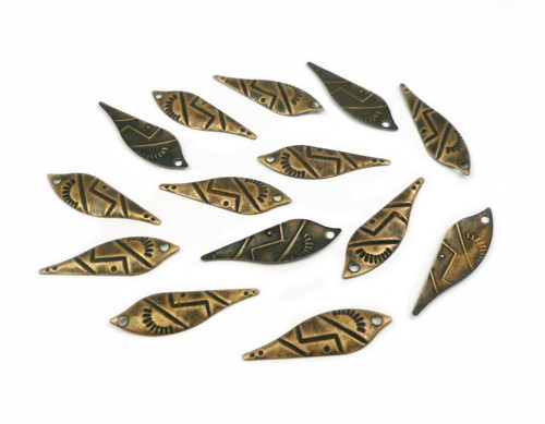 Lístek indiánský bronz 20mm, 10ks