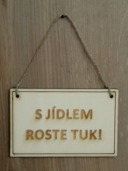 Dřevěná cedulka (jídlo)
