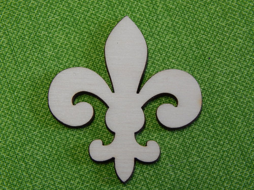 Dřevěný výřez, Ornament lilie č.2, cena za 2 kusy