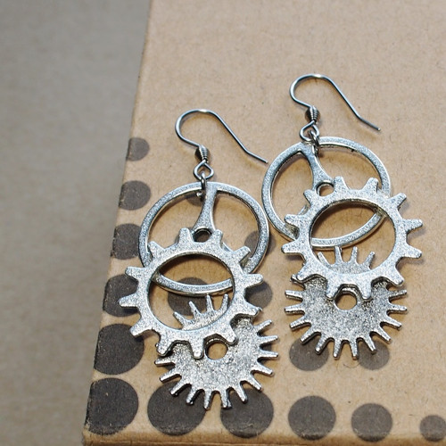 Naušnice steampunk — foto 1