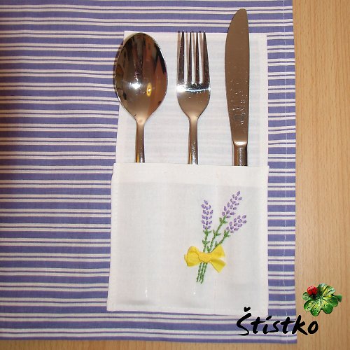 Levandulové prostírání s kapsami — foto 1
