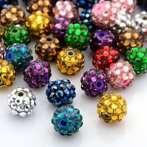 Shamballa disco korálek mix barev 5ks