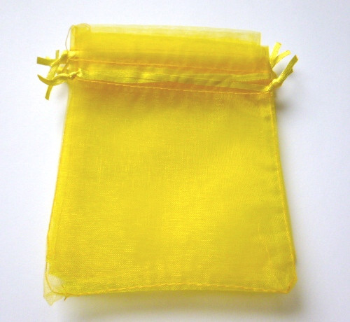 Organzový sáček žlutý 10x12 cm