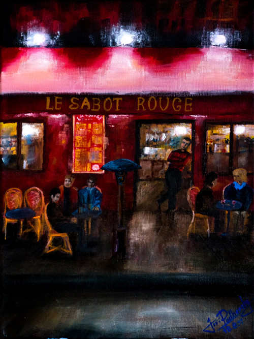 Kavárna Le Sabot Rouge Paris (30×40cm)