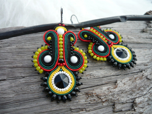 Soutache náušnice Folk Forever — foto 1