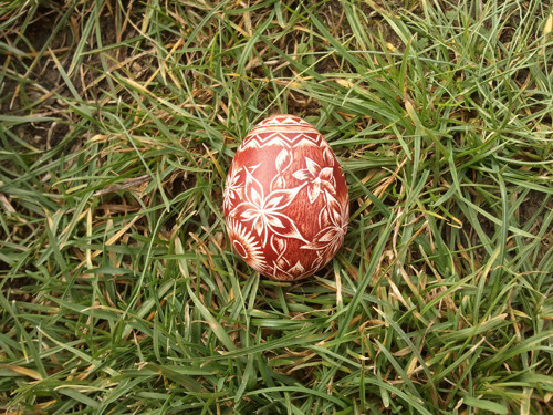 Škrábané slepičí vajíčko — foto 1
