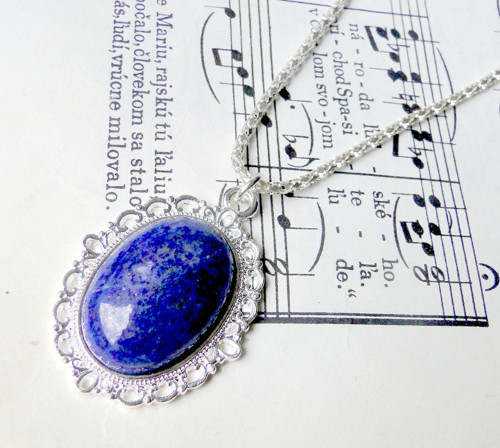 Lapis Lazuli & Silver / Náhrdelník s lazuritem