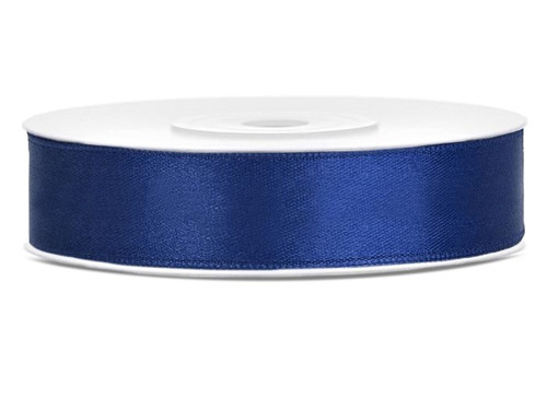 STUHA saténová 12 mm 25 m TMAVĚ MODRÁ