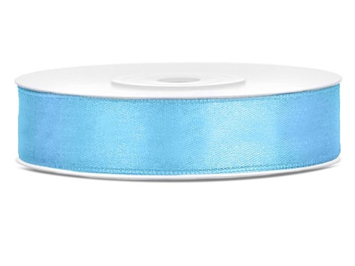 STUHA saténová 12 mm 25 m SVĚTLE MODRÁ