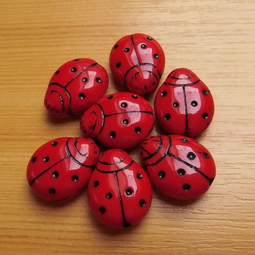 Skleněné berušky - 20x16mm