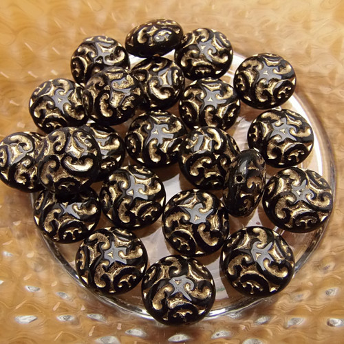 Mačkané korálky - 13x7mm